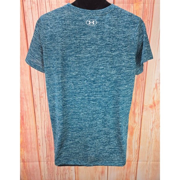 Under Armour Womens Loose Fit Blue Heather T-Shirt XL - Picture 2 of 7
